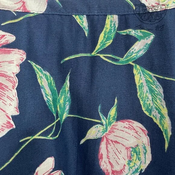 French Connection / Midi Pleated Skirt / Color Dark Blue Floral / Size XS - Picture 6 of 6